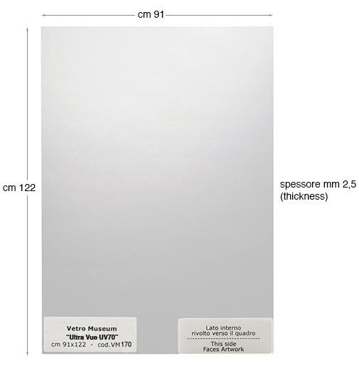 Glas Conservation Ultra Vue UV70 cm 91x122 - Preis pro Scheibe