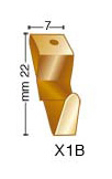 X-Haken Nr.1 - Beutel mit 10 Stück