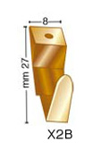 X-Haken Nr.2 - Beutel mit 10 Stück