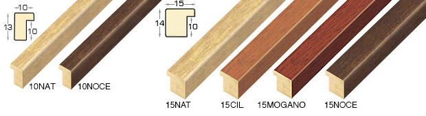 Bilderleiste Ayous flach 15mm breit 14 hoch - Naturholz