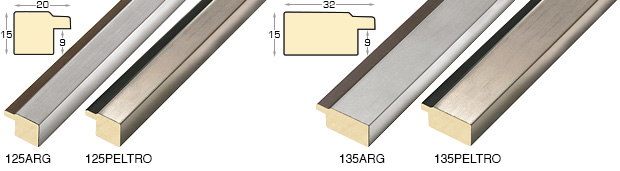 Bilderleiste Ayous 20mm breit 15hoch Silber schwarz. Streifen