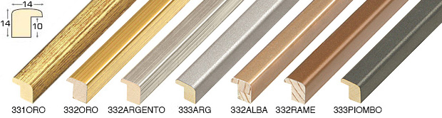 Bilderleiste Ayous Breite 14 mm Finish Gold gestreift