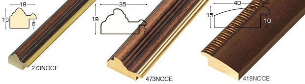 Bilderleiste Ayous Breite 19 mm Antiknuss mit Godlinie