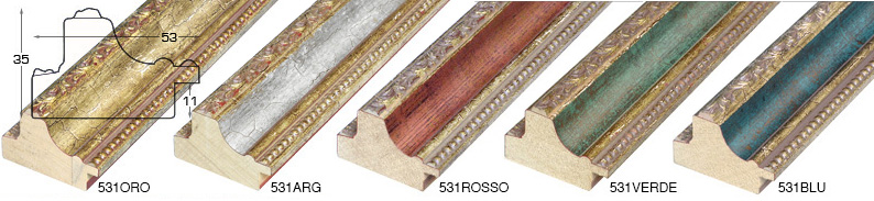 Komplette Eckmusterserie von Leiste 531 (5 muster)