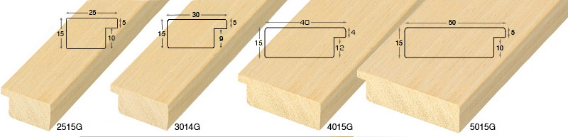 Bilderleiste Ayous roh Breite 15 mm - Höhe 14 mm