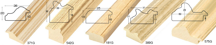 Bilderleiste Ayous roh Breite 36 mm - Höhe 20 mm 