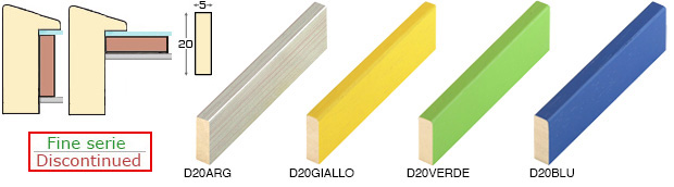 Absandleiste aus Holz 20x5 mm Slber