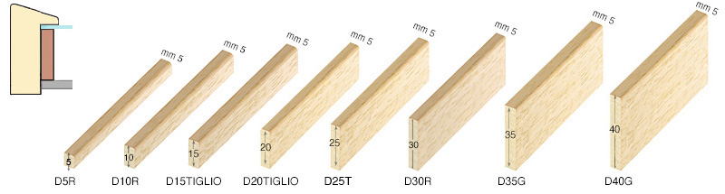 Abstandleiste rohes Holz 5x10 mm