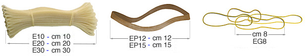 Bänder aus Gummilatex 10 cm - Packung zu 10