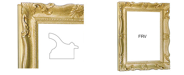 Rahmen Francesina Gold 30x40 cm ohne Passepartout