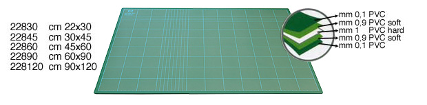 Schneidunterlage grün - 22x30 cm