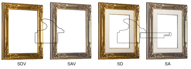 Rahmen Siena Gold 50x60 cm ohne Passepartout