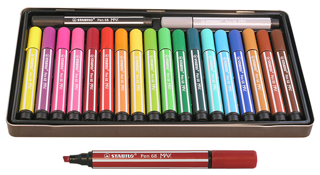 Filzstifte Stabilo Pen 68 MAX - komplette Serie 20 Stück