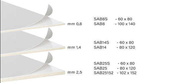 Selbstklebender Karton Stärke 0,8 mm 60x80 cm