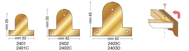 Vermessingte Keilrahmenbleche 25 mm - Packung 500 Stück