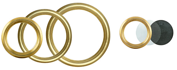 Runde Rahmen Gold Durchmesser 8 cm