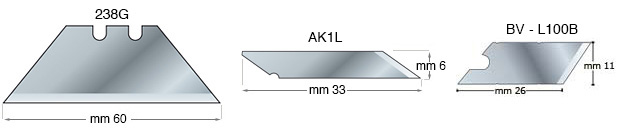 Klingen für Astra - für starkes Material - Packung zu 20