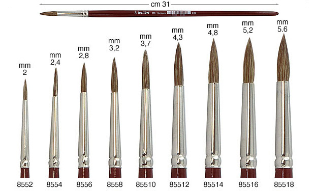 Pinsel Rindshaar rund No. 2