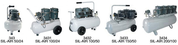 Leiselaufkompressor SIL-AIR 50/24 - 24 Liter