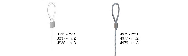 Perlonseil mit Schlinge - Durchmesser 2 mm - 1 m