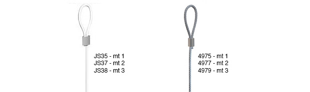 Perlonseil mit Schlaufe - Durchmesser 2 mm - 1 m