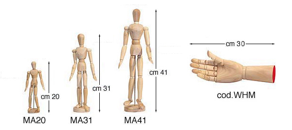 Gliederpuppe aus Holz - Mann 20 cm