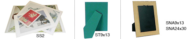 Rückwände mit grünem Stoff überzogen 9x13 cm