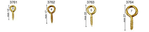 Ringschrauben, vermessingt 12 mm - Pack. zu 500