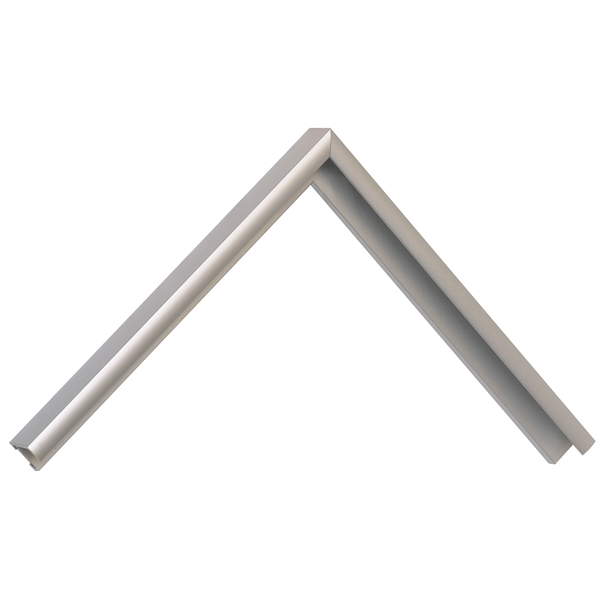 Aluminiumleiste Serie 12 flach Silber seidenmatt - Musterwinkel