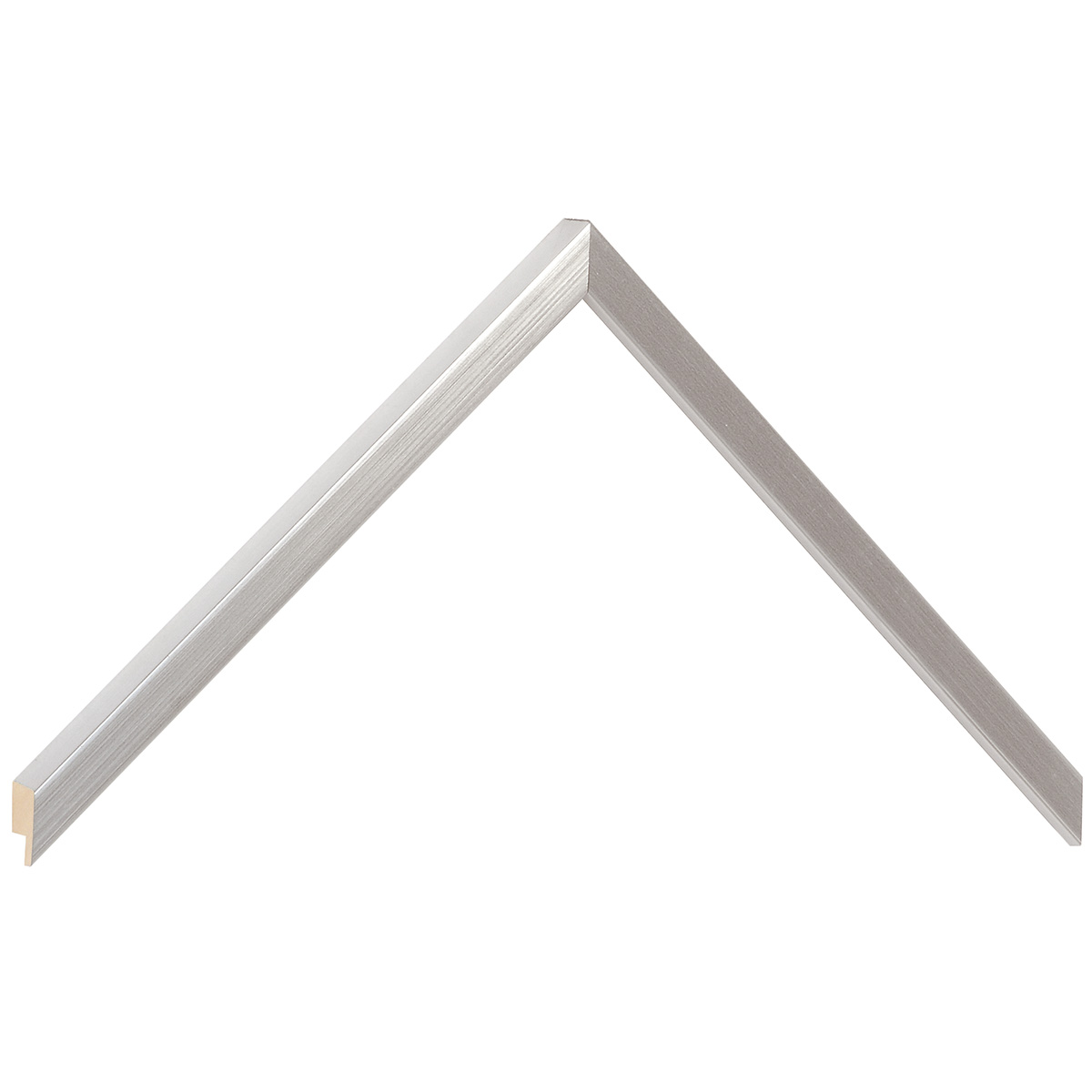 Bilderleiste keilgezinkte Pinie 10 mm  breit 14mm hoch - Silber - Musterwinkel