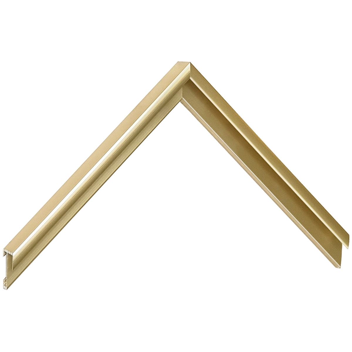 Aluminiumleiste Serie 11 flach Gold-glänzend - Musterwinkel