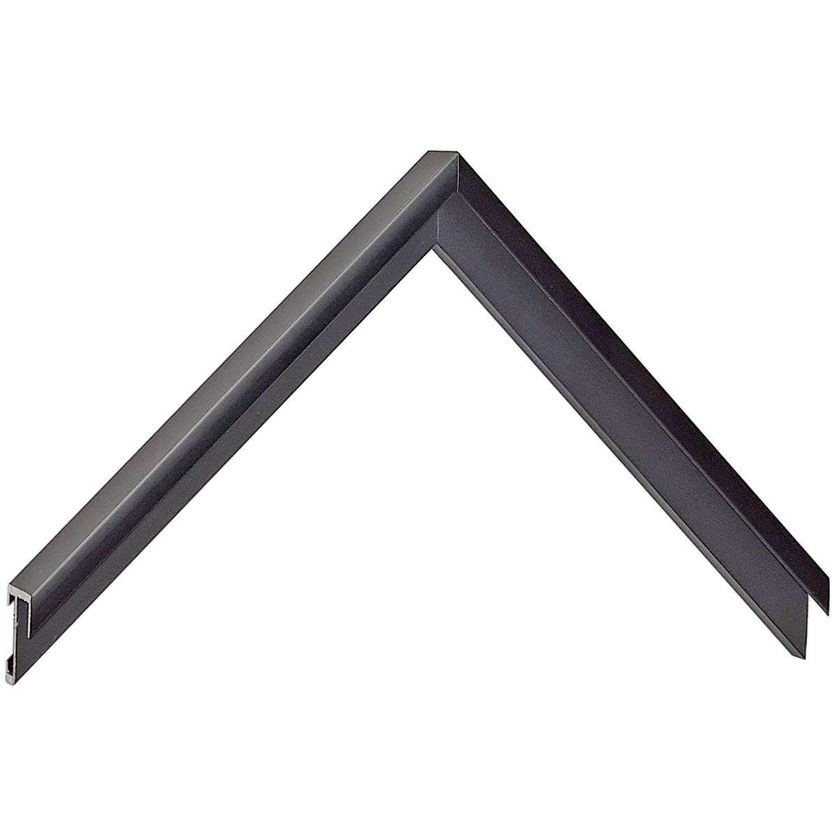 Aluminiumleiste Serie 11 flach Schwarz seidenmatt - Musterwinkel