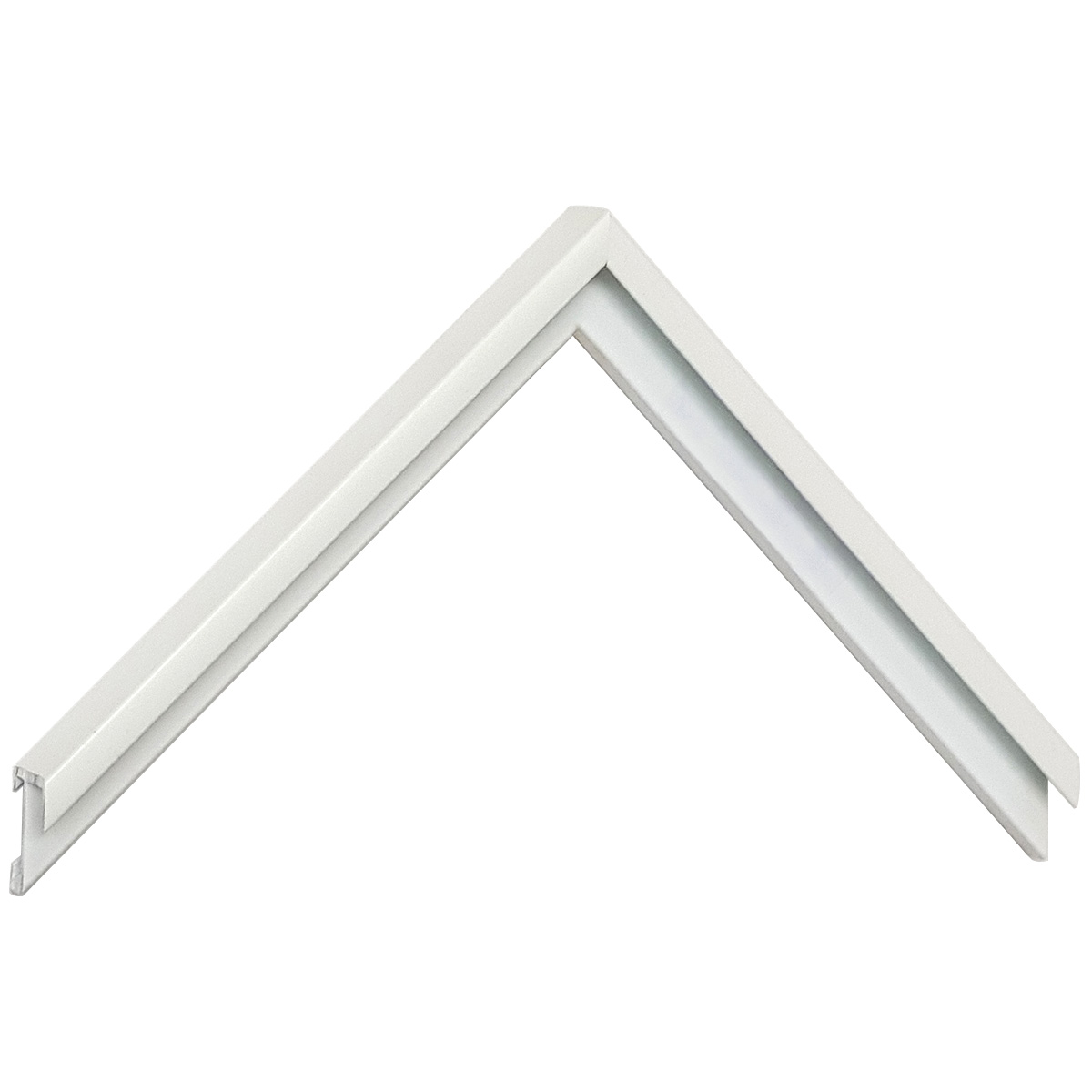 Aluminiumleiste Serie 11 flach Weiss glänzend - Musterwinkel