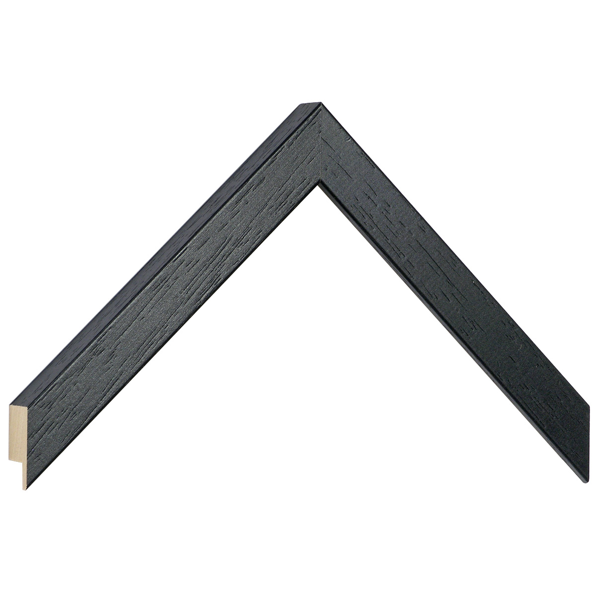 Bilderleiste Ayous flach 15 mm breit 20 hoch - Schwarz offenporig - Musterwinkel