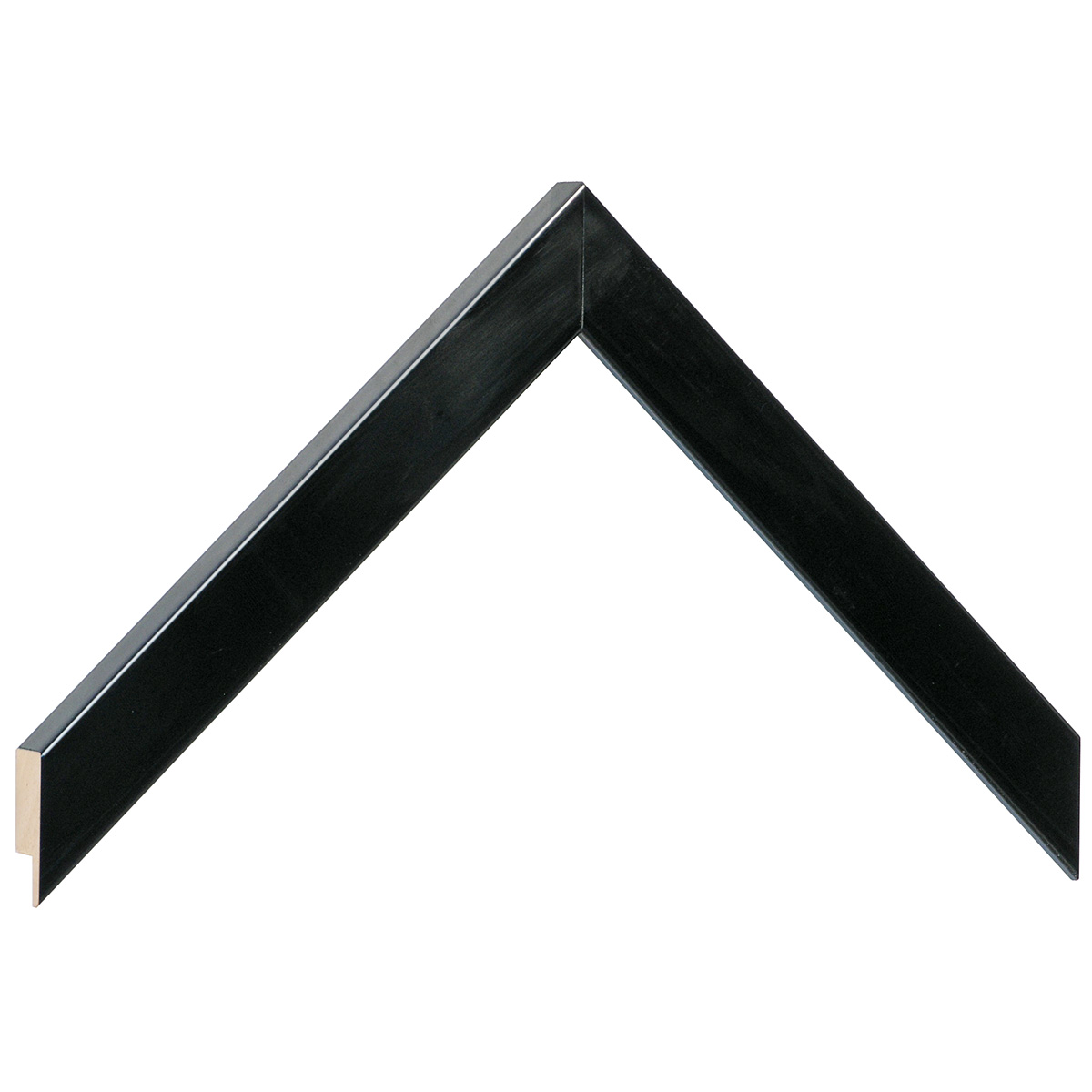 Bilderleiste Ayous flach 20mm breit 14hoch - schwarz glänzend - Musterwinkel
