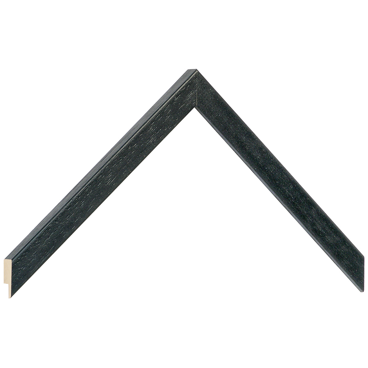 Bilderleiste Ayous flach 15 mm breit 14 hoch - Schwarz offenporig - Musterwinkel