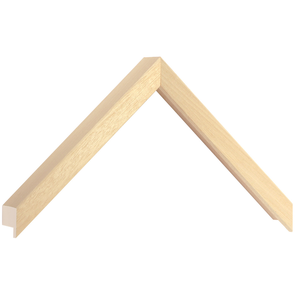 Bilderleiste Lindenholz roh - Breite 15 mm - Höhe 32 mm - Musterwinkel