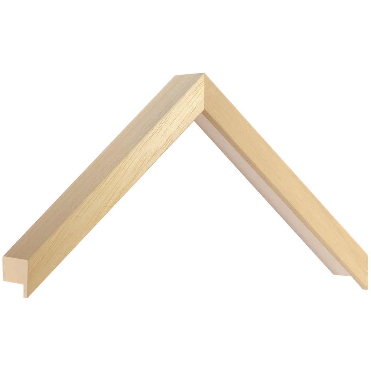 Bilderleiste Lindenholz roh - Breite 15 mm - Höhe 45 mm - Musterwinkel