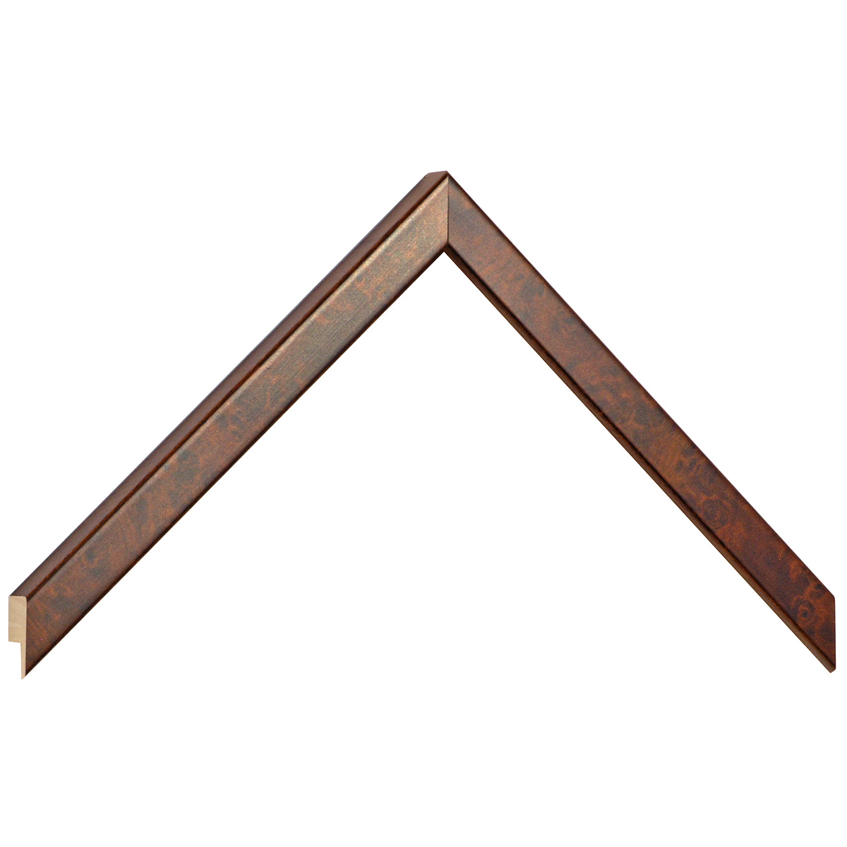 Bilderleiste furniert 15 mm breit 14 mm hoch - Matt Nussfarben - Musterwinkel