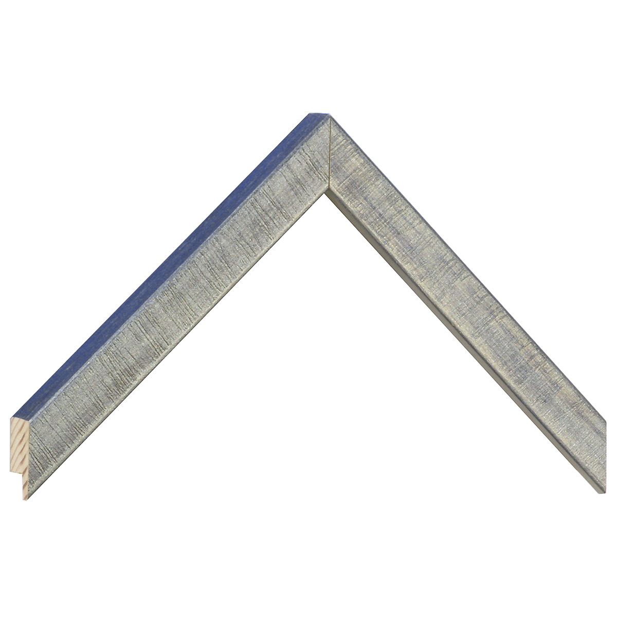 Bilderleiste keilgezinkte Tanne 19 mm breit 21 mm hoch - Hellblau - Musterwinkel