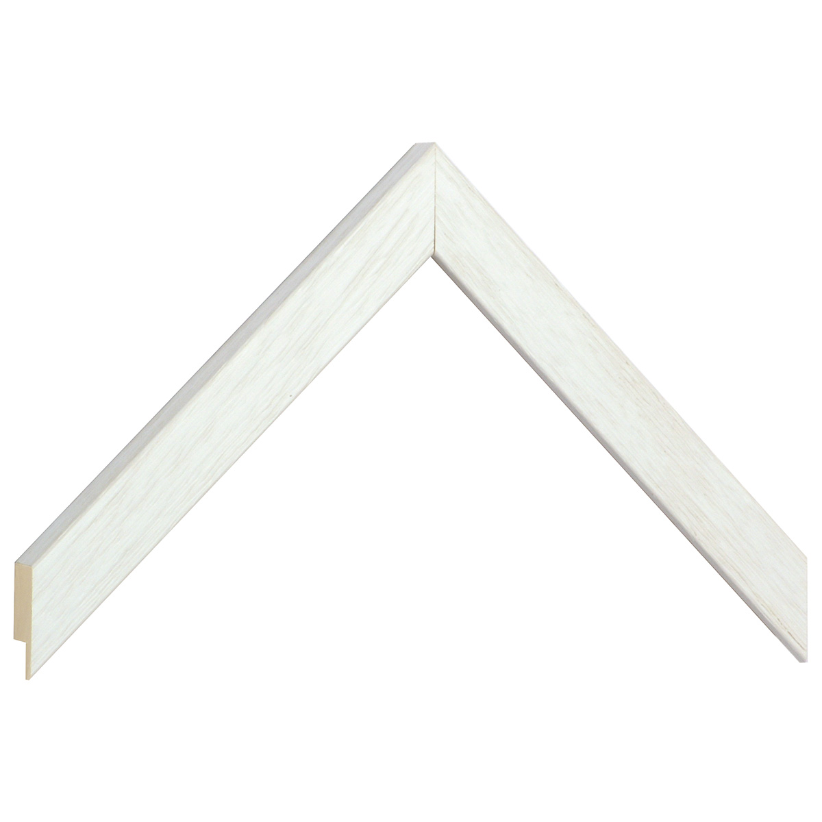 Bilderleiste Ayous flach 20mm breit 14 hoch - offenporig weiss - Musterwinkel