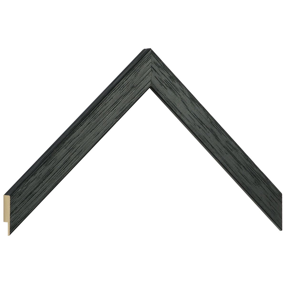 Bilderleiste Ayous flach 20mm breit 14 hoch - offenporig schwarz - Musterwinkel