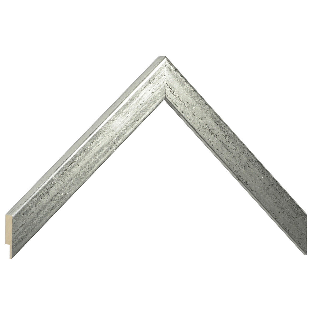 Bilderleiste keilgezinkte Pinie 10 mm  breit 14mm hoch - Altsilber - Musterwinkel