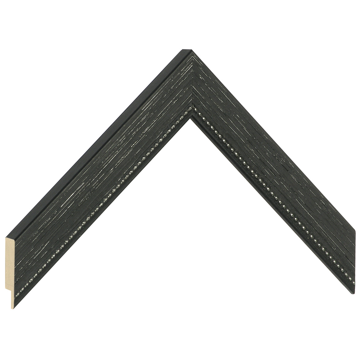 Bilderleiste Tanne Breite 28 mm - matt schwarzfarben - Musterwinkel