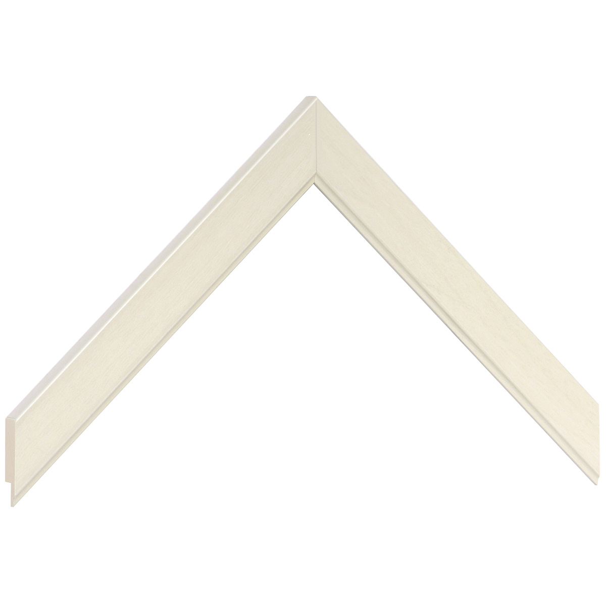 Passepartoutleiste keilgezinktes Pinie 21mm breit Höhe 10 Creme - Musterwinkel