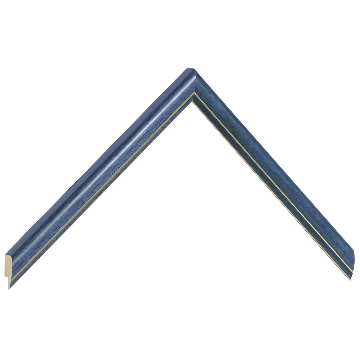 Bilderleiste keilgezinktes Pinie 13 mm breit Blau Silber - Musterwinkel