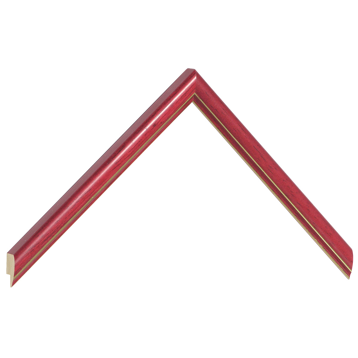 Bilderleiste keilgezinktes Pinie 13 mm breit Rot Silber - Musterwinkel