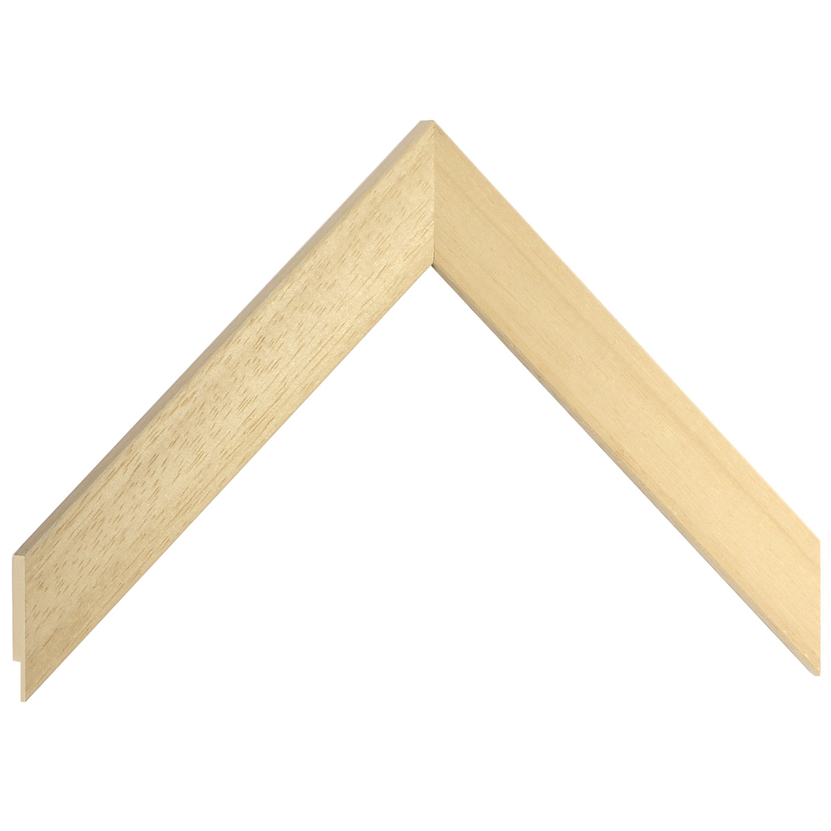 Bilderleiste Ayous roh - Breite 25 mm - Höhe 10 mm - Musterwinkel