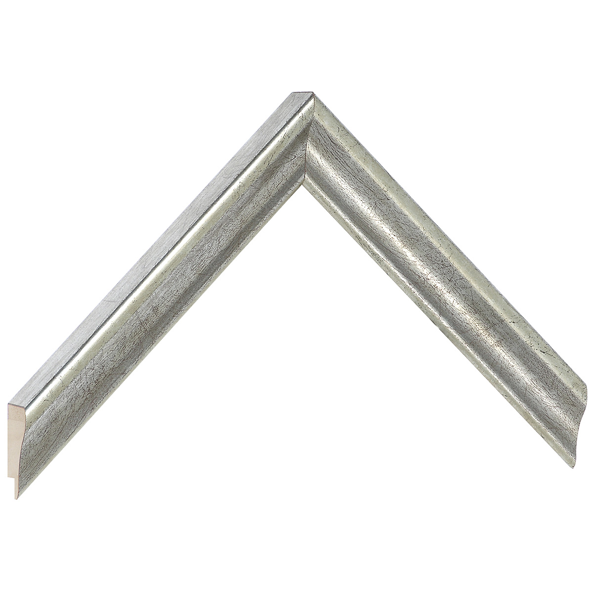 Bilderleiste keilgezinkte Pinie 23 mm breit 22 mm hoch - Silber - Musterwinkel