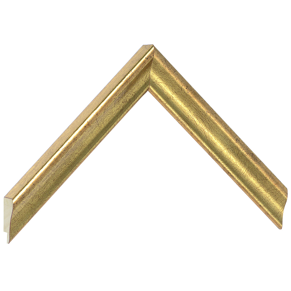 Bilderleiste keilgezinkte Pinie 23 mm breit 22 mm hoch - Gold - Musterwinkel